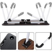 Yu Well Portable Folding Laptop Desk For Bed And Sofa With Ipad And Coffee Cup Holder, Black
