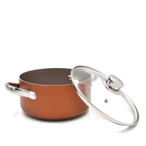 Prestige Ultra 24Cm/5.2 Liters, Casserole With Glass Lid And Pan Holder, Orange, PR22601
