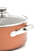Prestige Ultra 24Cm/5.2 Liters, Casserole With Glass Lid And Pan Holder, Orange, PR22601