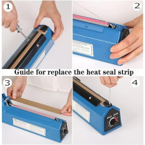 Yu Well Electric Hand Impulse Heat Sealer Sealing Packaging Machine For Plastic Packet Pouch Bag Polybag, 8Inch/20Cm