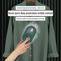 Yu Well Portable Handheld Steam Iron Mini Travel, Iron Fabric Garment, Ironing Wrinkles Removing Lightweight Steamer For Home Office Travel, Green