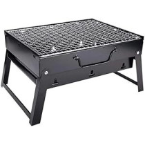 Yu Well Barbecue Grill Stand Stainless Steel, Bbq Grill For Charcoal And Salad Grill Cooking Suitable For Outdoor Vacation Cooking With Friends And Family, Black