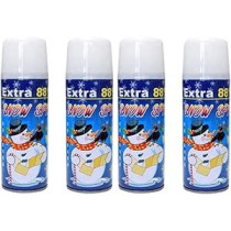 Yu Well Crazy Snow Spray For Christmas Tree Decoration Birthday Festival Party Celebrations, 4Pc-250Ml