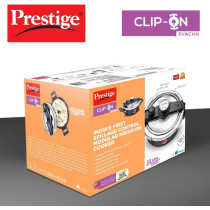 Prestige Svachh Clip-on 5 Litre Hard Anodised Pressure Cooker, Black, MPCHA20242