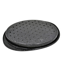Prestige Granite 12-Inch Pizza Crisper Pan with Carbon Steel Coating for Home Oven Baking | Premium Quality Non-Stick Pizza Tray, Black, PR48777