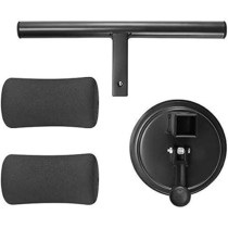 Yu Well Suction Sit Up Floor Bar With Strong Suction Cup For Men And Women Portable 3 Level Adjustable Gym Equipment For Home And Gym Workout, Black