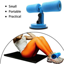 Yu Well Suction Sit Up Floor Bar With Strong Suction Cup For Men And Women Portable 3 Level Adjustable Gym Equipment For Home And Gym Workout, Blue
