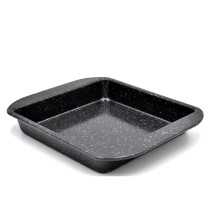 Prestige Granite Square Cake Pan 9 Inch, Nonstick Professional Bakeware Mould, Black, PR48758