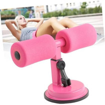 Yu Well Suction Sit Up Floor Bar With Strong Suction Cup For Men And Women Portable 3 Level Adjustable Gym Equipment For Home And Gym Workout, Pink