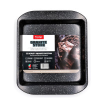 Prestige Granite Square Cake Pan 9 Inch, Nonstick Professional Bakeware Mould, Black, PR48758