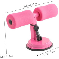 Yu Well Suction Sit Up Floor Bar With Strong Suction Cup For Men And Women Portable 3 Level Adjustable Gym Equipment For Home And Gym Workout, Pink