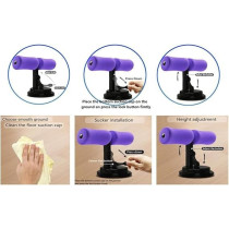 Yu Well Suction Sit Up Floor Bar With Strong Suction Cup For Men And Women Portable 3 Level Adjustable Gym Equipment For Home And Gym Workout, Purple