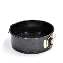 Prestige Granite Springform Cake Pan, 7 Inch Granite Round Non-Stick Bakeware 20cm Carbon Steel Leakproof Baking Tin, Black, PR48782