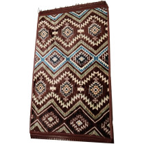 Yu Well Embossed Prayer Mat Anti-Slip Padded Velvet Top Prayer Rug For Men Women And Children, Large Size 110 x 70 cm, Brown Pattern