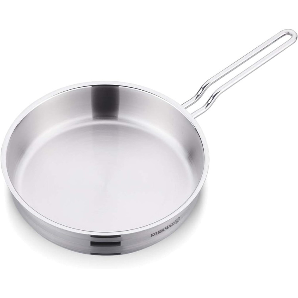 Korkmaz Astra Frying Pan, 26 cm Size, 2 Liter Capacity, Silver, KA2044