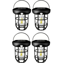 Yu Well Solar Portable Motion Sensor Wall Hanging Lantern For Outdoor Lighting And Camping, Solar Hanging, 4 Pieces
