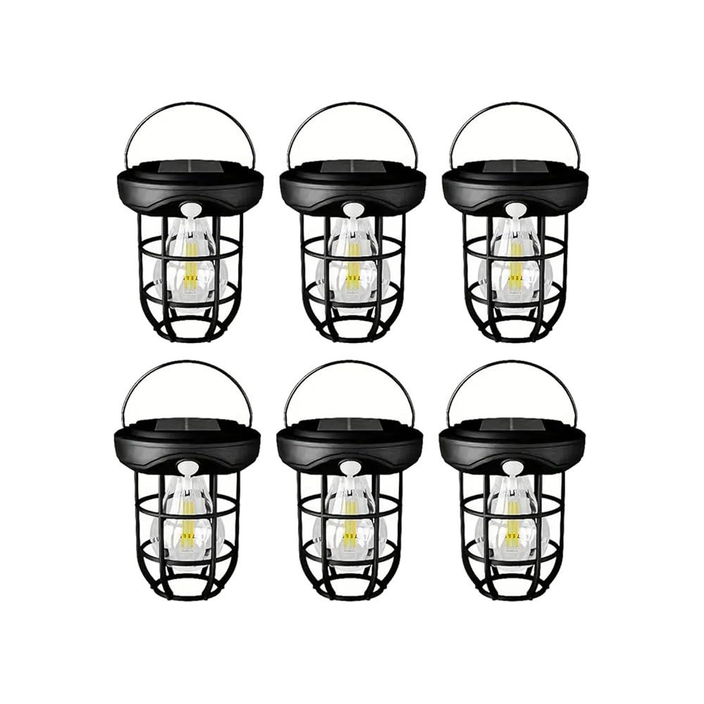 Yu Well Solar Motion Sensor Wall Hanging Lantern For Outdoor Camping Lighting, Solar Hanging, 6 Pieces