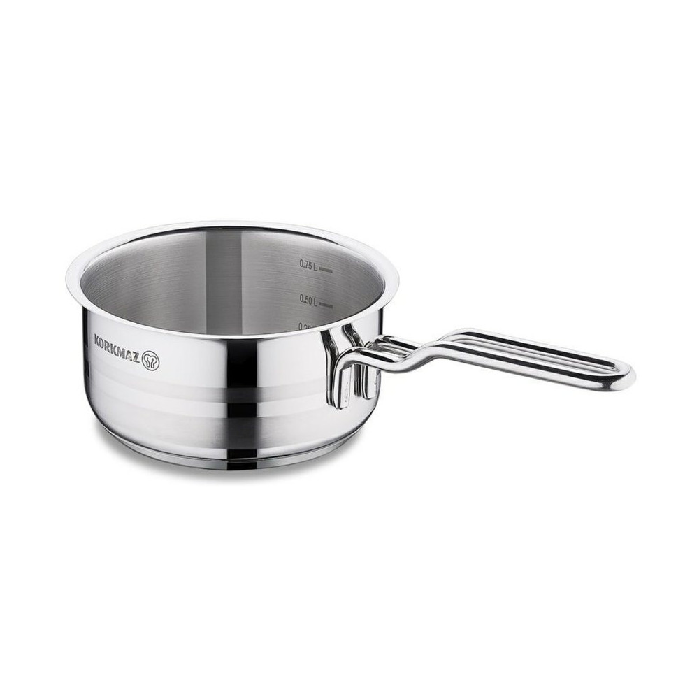 Korkmaz Astra Saucepan, 16 cm Size, 2 Liter Capacity, Silver, KA2047