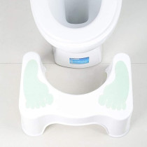 Yu Well Non Slip Bathroom Toilet Stool Toilet Foot Stool For Better Bowel Movement, White And Pink, 1