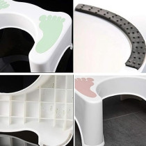 Yu Well Non Slip Bathroom Toilet Stool Toilet Foot Stool For Better Bowel Movement, White And Pink, 1