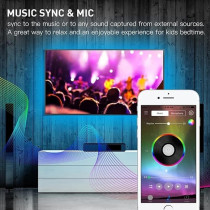 Yu Well 10M RGB LED Strip Light With Bluetooth App Control Function For Home Living Bedroom Decoration, Music Sync, Color Changing Sequence For Mood Creation LED Strip Light, 10M, RGB Plus App Ctrl