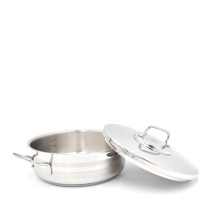 Korkmaz Astra2 Low Casserole 24 x 8 Cm, 3.5 Liter, Silver, KA2034