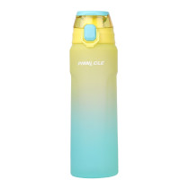 Winsor Pinnacle Wave Hydration Bottle 750Ml, Leak-Proof Water Bottle with Protein Shaker, Ideal for Gym, School, and Outdoor Sports, Yellow/Blue, WPHY-G-1014