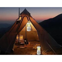 Yu Well Sd08 10W Multi-Function Camping Lantern With Karaoke Player With Big Sound Speaker And 2 Wireless Stereo Bluetooth Microphones For Camping Partying, Lantern/Speaker, Black