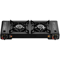 Yu Well Portable Camping Stove, Butane Gas Stove With Carrying Case For Cooking, Picnics, Hiking, Bbq Grilling, Stainless Steel, Dual Burner