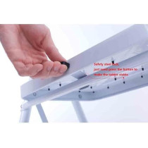 Yu Well Folding Heavy Duty Steel Ladder 150 Kg Capacity, Rubber Pad Multi-Purpose Portable Ladder For Home, Kitchen, Garden, Office, Warehouse, Red, 5 Step