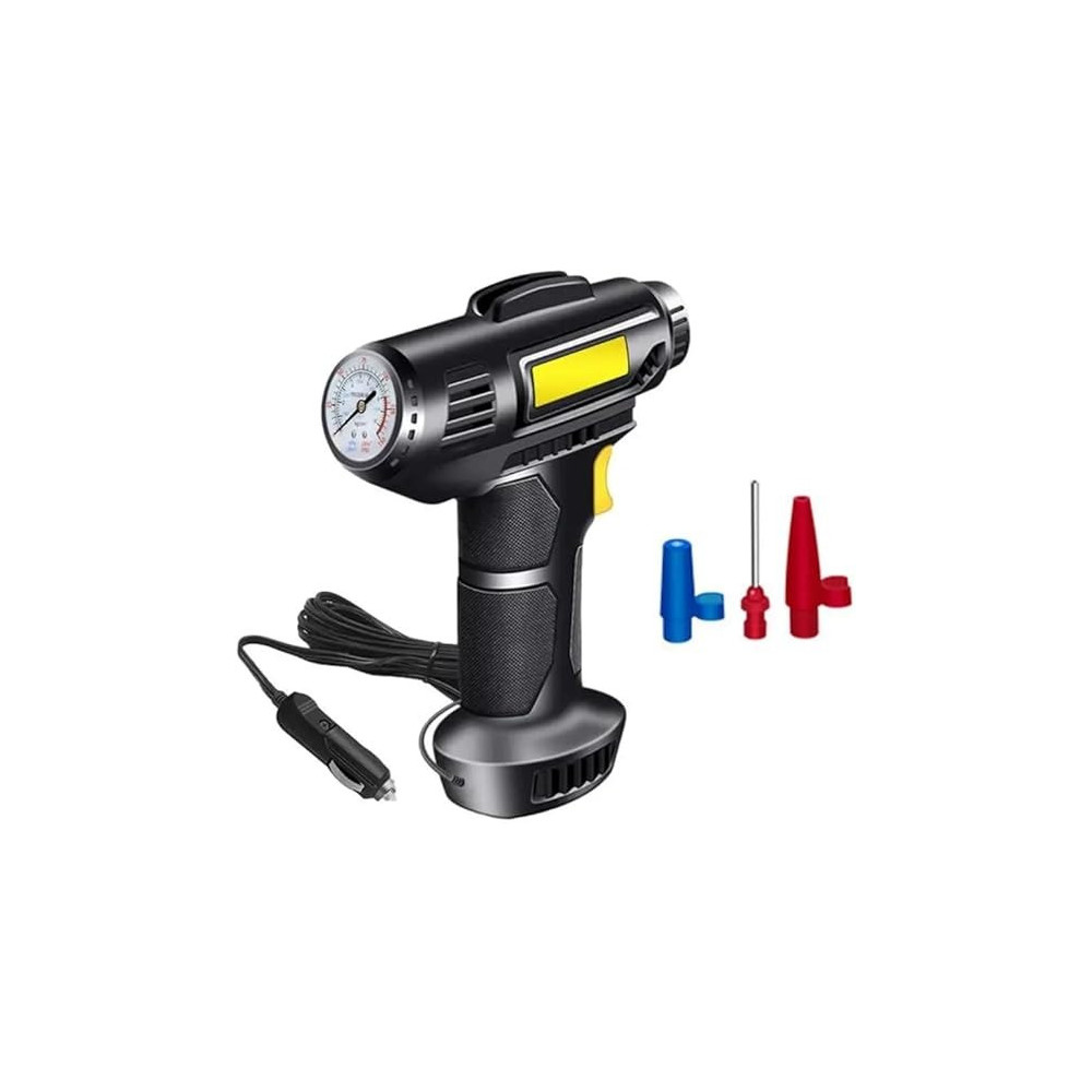 Yu Well Portable Tire Inflator Long Cable For Car, Bicycle, Motorcycle, Air Boat And Other Inflatables, Analog