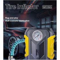 Yu Well Portable Tire Inflator Long Cable For Car, Bicycle, Motorcycle, Air Boat And Other Inflatables, Gauge