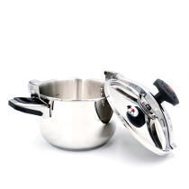 Korkmaz Stainless Steel Pressure Cooker 5 Liter, Aluminium Capsul Base Turkish Pressure Cooker with Heavy Lid, Silver, KA773-03