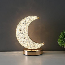 Yu Well Crystal Table Lamp Smart Touch 3 Color Changing Desk Lamp For Ramadan Christmas Festival Home Decoration, Ramadan Moon