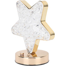 Yu Well Crystal Table Lamp Smart Touch 3 Color Changing Desk Lamp For Ramadan Christmas Festival Home Decoration, Star