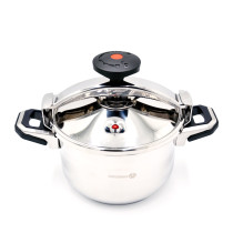 Korkmaz Stainless Steel Pressure Cooker 26 Liter, Aluminium Capsul Base Turkish Pressure Cooker with Heavy Lid Induction Base Cooker, Silver, KA773-07