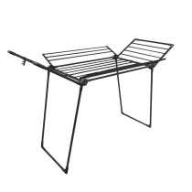 Winsor Cloth Drying Foldable Stand 21 Meters Strong And Durable Tubes With Rust Proof Powder Coating Clothes Dryer Drying Stand Laundry Heavy Duty Clothing Racks, WR80826, Black