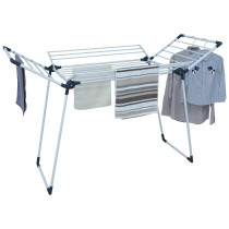 Winsor Cloth Drying Foldable Stand, 21 Meters Strong And Durable Tubes With Rust Proof Powder Coating Clothes Dryer Drying Stand Laundry Heavy Duty Clothing Racks, WR80827, White