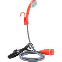 Yu Well Portable Outdoor Shower Battery Powered Compact Handheld Rechargeable Camping Showerhead, Orange/Grey