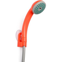 Yu Well Portable Outdoor Shower Battery Powered Compact Handheld Rechargeable Camping Showerhead, Orange/Grey