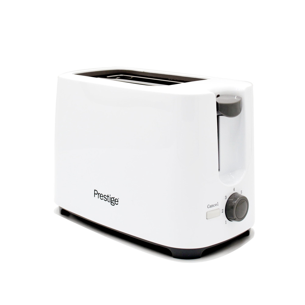 Prestige Toaster 2 Slice Bread Toaster Machine with 7 Settings Adjustable Browning Control Cancel Function Removable Crumb Tray Automatic Pop Up, 700w, White, PR81533