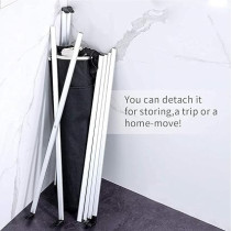 Yu Well Large Laundry Basket Bags Foldable, Laundry Hamper Portable Dirty Clothes Bag Sorter With Handle, Large Capacity Fabric Washing Storage Baskets For Bathroom Bedroom Home, Black-Grey, 3 Pocket