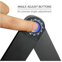 Yu Well Folding Laptop Stand Multi-Angle Adjustable Laptop Stand With CPU Cooling Fans And Mouse Pad For Bed Sofa Couch Writing Reading Studying, Black