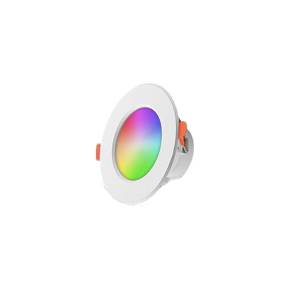 Yu Well Smart Wifi LED Recessed Downlight Tuya Smart Dimmable RGBWC Multicolour Dimmable Spot Light App Remote Control Compatible With Alexa Google Assistant, 10 Watts, Pack Of 1