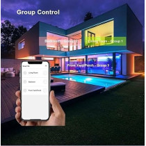 Yu Well Smart Wifi LED Recessed Downlight Tuya Smart Dimmable RGBWC Multicolour Dimmable Spot Light App Remote Control Compatible With Alexa Google Assistant, 10 Watts, Pack Of 5