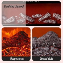 Yu Well 3D Simulated Fireplace Diffuser 7 Colours LED Ultrasonic Aroma Essential Oil Fire Flame Air Humidifier For Home And Office Use, Black, 200 ml