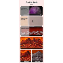 Yu Well 3D Simulated Fireplace Diffuser 7 Colours LED Ultrasonic Aroma Essential Oil Fire Flame Air Humidifier For Home And Office Use, Black, 200 ml