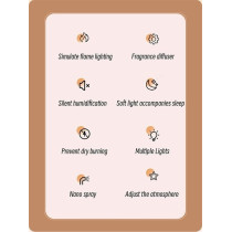 Yu Well 3D Simulated Fireplace Diffuser 7 Colours LED Ultrasonic Aroma Essential Oil Fire Flame Air Humidifier For Home And Office Use, Black, 200 ml