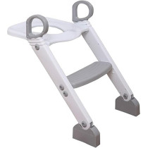 Yu Well Potty Training Seat With Ladder Adjustable Foldable Toilet With Splash Guard And Handles For Toddlers Non-Slip Potty Chair For Kids Toddler Toilet Seat With Step Stools, Grey/White
