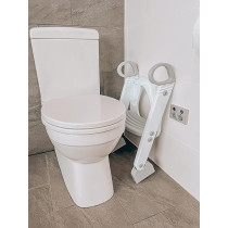 Yu Well Potty Training Seat With Ladder Adjustable Foldable Toilet With Splash Guard And Handles For Toddlers Non-Slip Potty Chair For Kids Toddler Toilet Seat With Step Stools, Grey/White